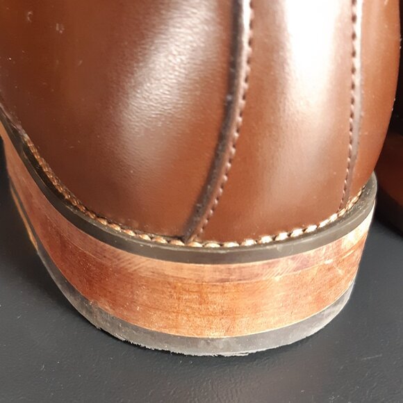 Bruno Marc SZ 9.5 Louis-2 Chestnut Men's Leather Cap Toe Oxford Shoes - Picture 4 of 15